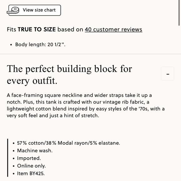 J.Crew Vintage rib wide-strap tank top - Picture 3 of 5